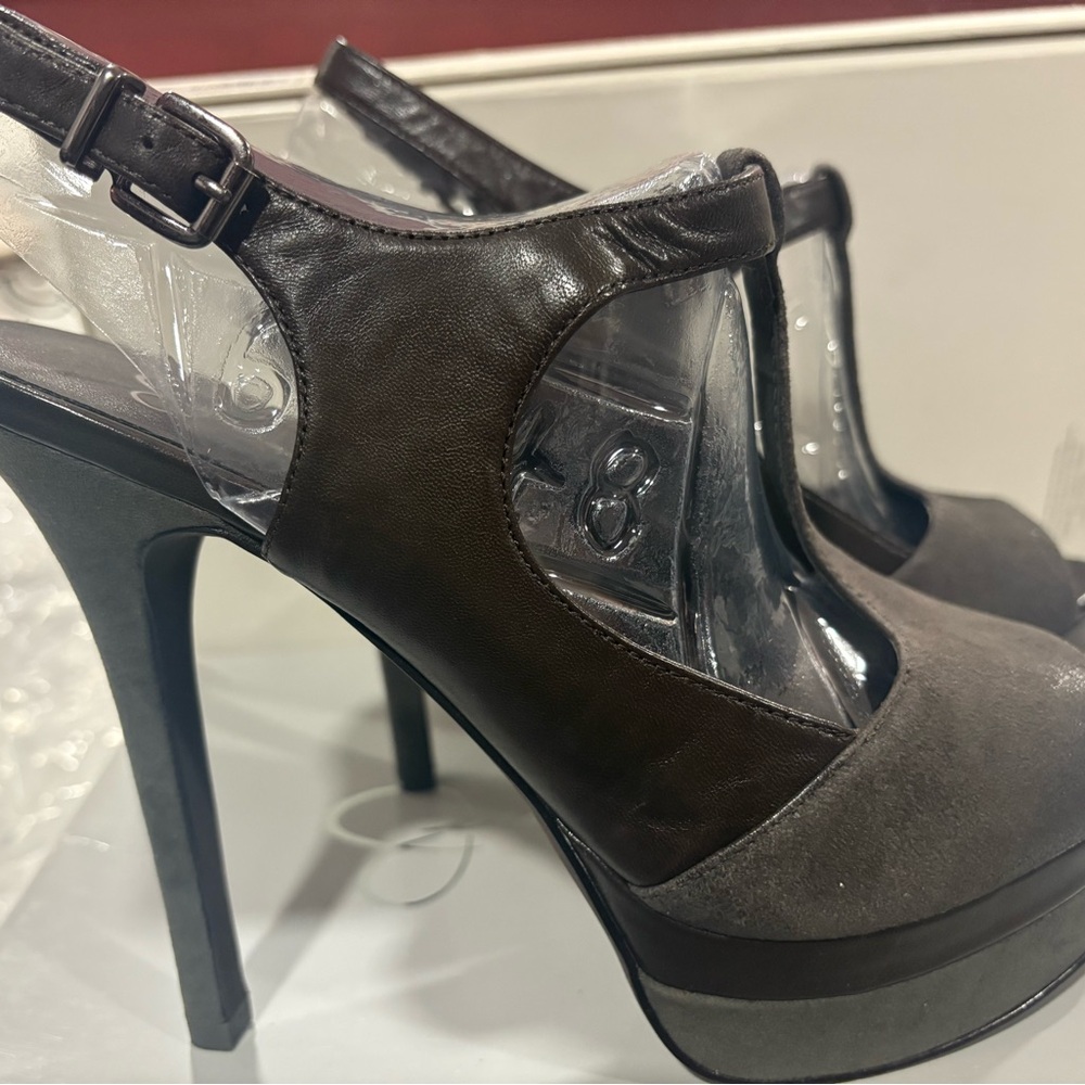 Jessica Simpson Elso Storm Grey Platform Heels Size 8.5